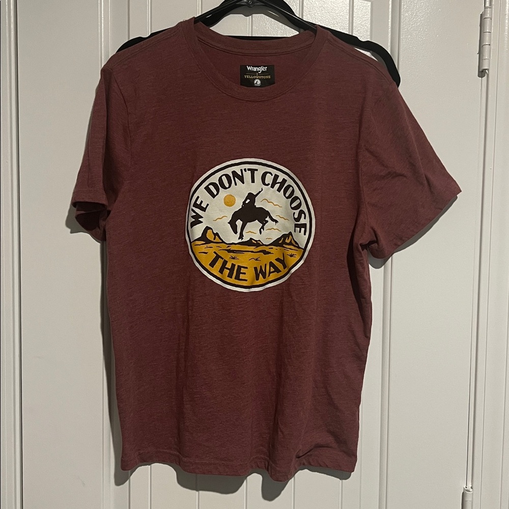 Wrangler Burgundy Adventure Yellowstone Graphic Tee
